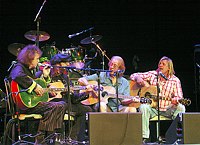 Photo of Donovan, Mark Hudson, Spencer Davis and Billy J Kramer jam at Beatlefest 2008 Las Vegas at the Mirage Hotel, July 1st 2008.<br>Photo by Chris Walter/Photofeatures