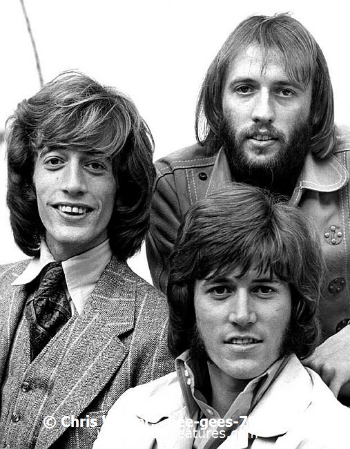 Photo of Bee Gees for media use , reference; bee-gees-70-032a,www.photofeatures.com