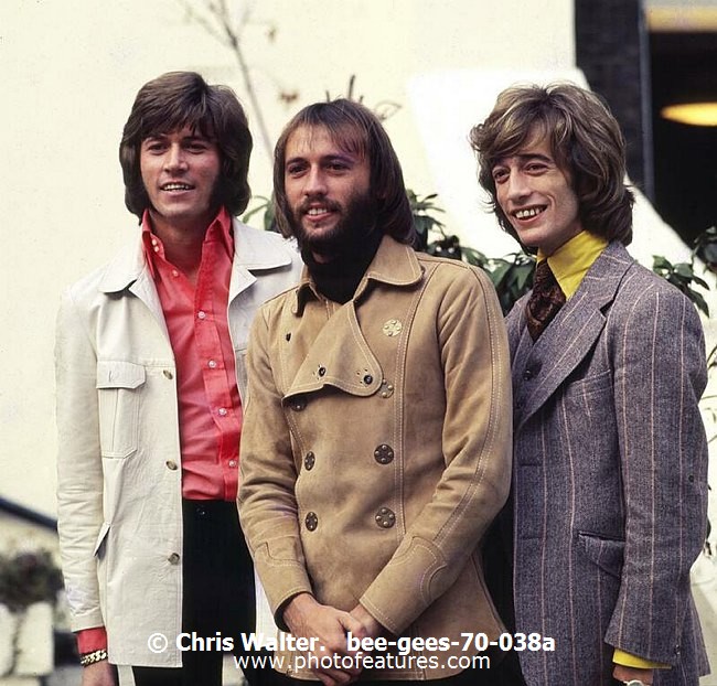 Photo of Bee Gees for media use , reference; bee-gees-70-038a,www.photofeatures.com