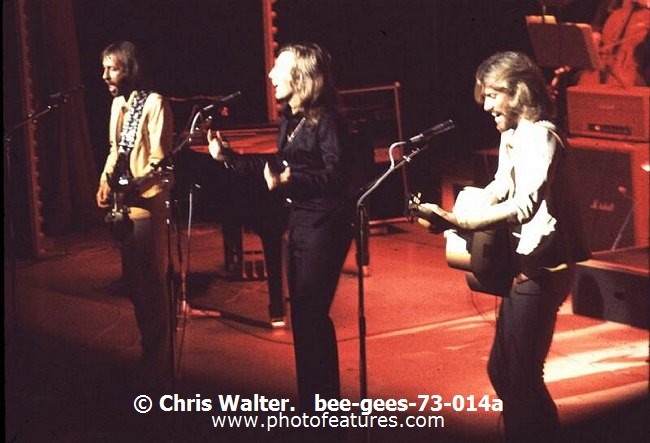Photo of Bee Gees for media use , reference; bee-gees-73-014a,www.photofeatures.com