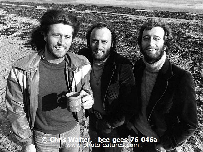 Photo of Bee Gees for media use , reference; bee-gees-76-046a,www.photofeatures.com