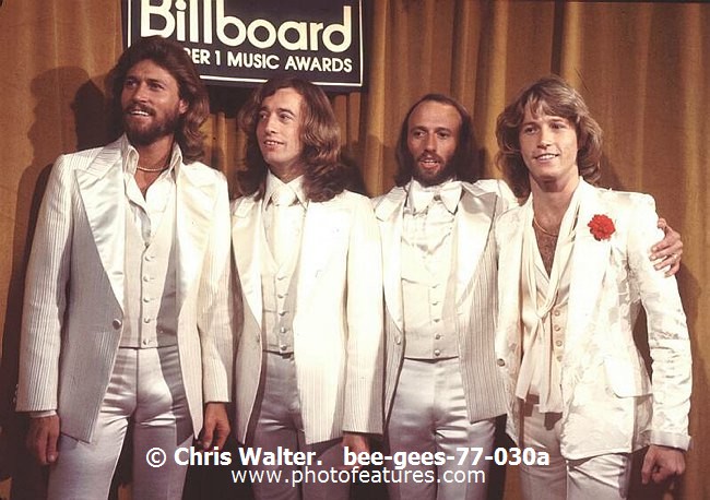 Photo of Bee Gees for media use , reference; bee-gees-77-030a,www.photofeatures.com