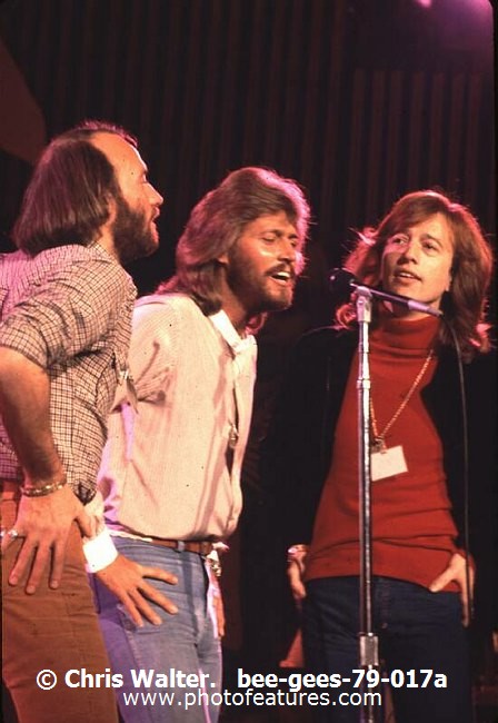 Photo of Bee Gees for media use , reference; bee-gees-79-017a,www.photofeatures.com