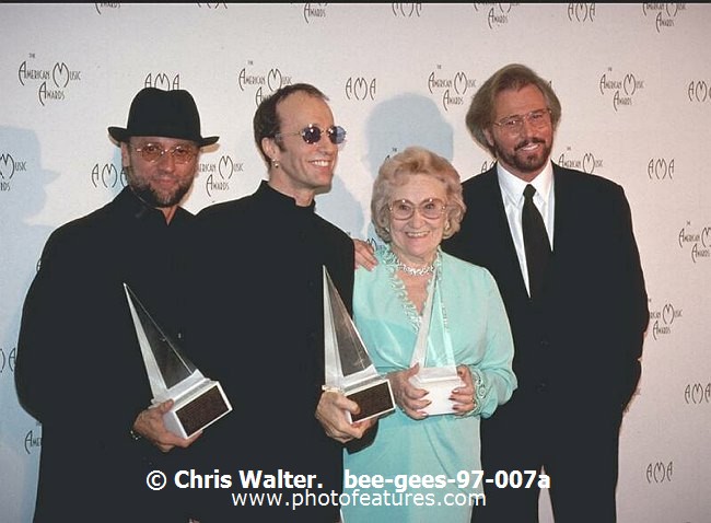 Photo of Bee Gees for media use , reference; bee-gees-97-007a,www.photofeatures.com