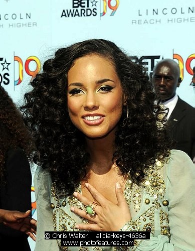 Photo of Alicia Keys at the 2009 BET Awards at the Shrine Auditorium in Los Angeles on June 28th 2009.<br>Photo by Chris Walter/Photofeatures , reference; alicia-keys-4636a