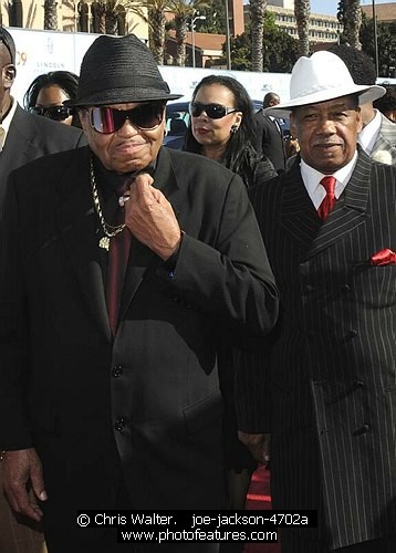 Photo of Joe Jackson (l), father of Michael Jackson at the 2009 BET Awards at the Shrine Auditorium in Los Angeles on June 28th 2009.<br>Photo by Chris Walter/Photofeatures , reference; joe-jackson-4702a