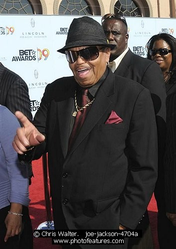Photo of Joe Jackson (l), father of Michael Jackson at the 2009 BET Awards at the Shrine Auditorium in Los Angeles on June 28th 2009.<br>Photo by Chris Walter/Photofeatures , reference; joe-jackson-4704a