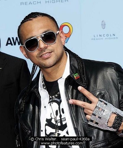 Photo of Sean Paul at the 2009 BET Awards at the Shrine Auditorium in Los Angeles on June 28th 2009.<br>Photo by Chris Walter/Photofeatures , reference; sean-paul-4368a