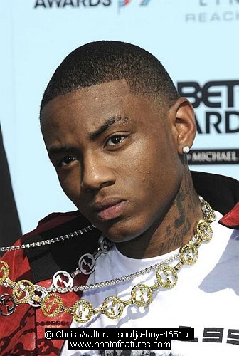 Photo of Soulja Boy at the 2009 BET Awards at the Shrine Auditorium in Los Angeles on June 28th 2009.<br>Photo by Chris Walter/Photofeatures , reference; soulja-boy-4651a