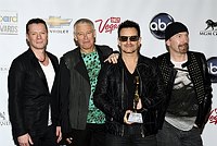 Photo of U2 Larry Mullen, Jr., Adam Clayton, Bono and The Edge at the 2011 Billboard Music Awards at the MGM Grand Arena in Las Vegas, May 22nd 2011.<br><br>Photo by Chris Walter/Photofeatures