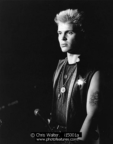 Photo of Billy Idol for media use , reference; i15001a,www.photofeatures.com