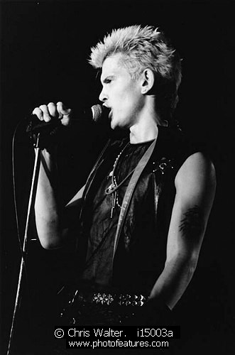 Photo of Billy Idol for media use , reference; i15003a,www.photofeatures.com