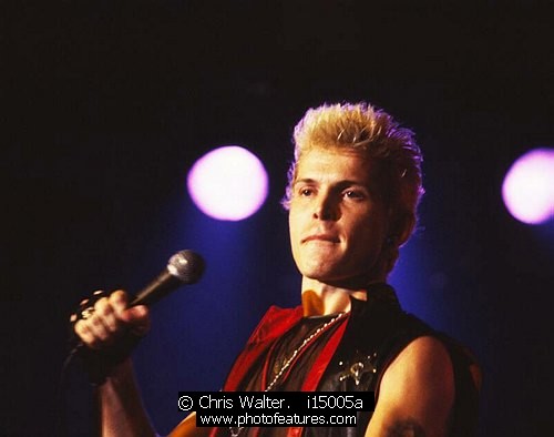 Photo of Billy Idol for media use , reference; i15005a,www.photofeatures.com