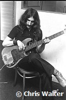 Black Sabbath 1970 Geezer Butler at Regent Sounds during Paranoid sessions<br> Chris Walter