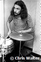 Black Sabbath 1970 Bill Ward at Regent Sounds during Paranoid sessions<br> Chris Walter