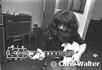 Black Sabbath 1970 Tony Iommi at Regent Sounds during Paranoid sessions<br> Chris Walter