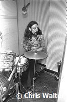 Black Sabbath 1970 Bill Ward at Regent Sounds during Paranoid sessions<br> Chris Walter