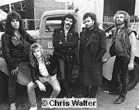 Photo of Black Sabbath 1985 Dave Spitz, Eric Singer, Tony Iommi, Glenn Hughes, Geoff Nicholls<br> Chris Walter<br><br>