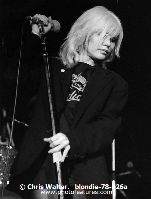 Photo of Blondie for media use , reference; blondie-78-026a,www.photofeatures.com
