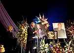 Photo of Bill Medley and his daughter McKenna at The Bobby Hatfield Celebration Of Life. Bobby Hatfield of The Righteous Brothers was remembered by his singing Partner Bill Medley, His wife Linda, his children Vallyn, Dustin, Bobby Jr and Kalin, their band and hundreds of guests and fans at Mariners Church in Irvine, Ca...