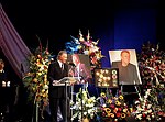 Photo of Bill Medley at The Bobby Hatfield Celebration Of Life. Bobby Hatfield of The Righteous Brothers was remembered by his singing Partner Bill Medley, His wife Linda, his children Vallyn, Dustin, Bobby Jr and Kalin, their band and hundreds of guests and fans at The Mariners Church in Irvine.