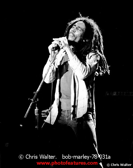 Photo of Bob Marley for media use , reference; bob-marley-78-031a,www.photofeatures.com