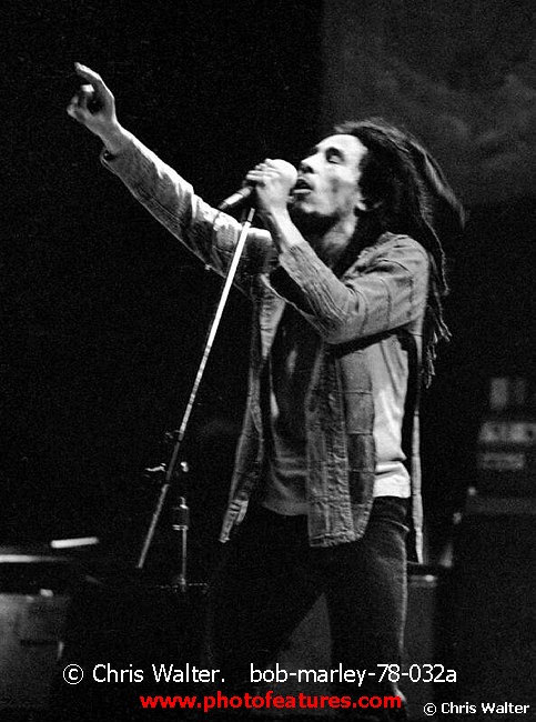 Photo of Bob Marley for media use , reference; bob-marley-78-032a,www.photofeatures.com
