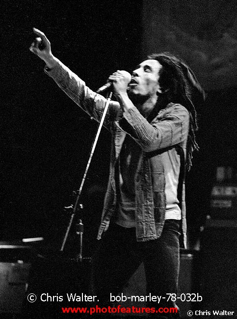 Photo of Bob Marley for media use , reference; bob-marley-78-032b,www.photofeatures.com