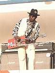 Photo of Bo Diddley 1972 at Wembley Stadium<br> Chris Walter<br>
