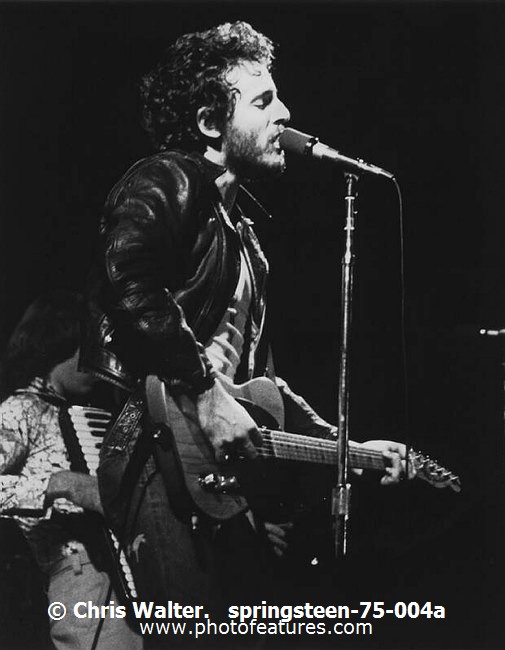 Photo of Bruce Springsteen for media use , reference; springsteen-75-004a,www.photofeatures.com