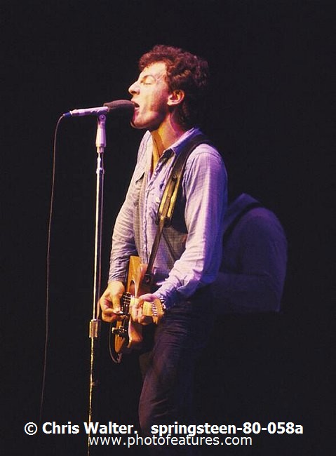 Photo of Bruce Springsteen for media use , reference; springsteen-80-058a,www.photofeatures.com