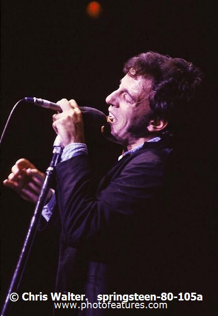 Photo of Bruce Springsteen for media use , reference; springsteen-80-105a,www.photofeatures.com