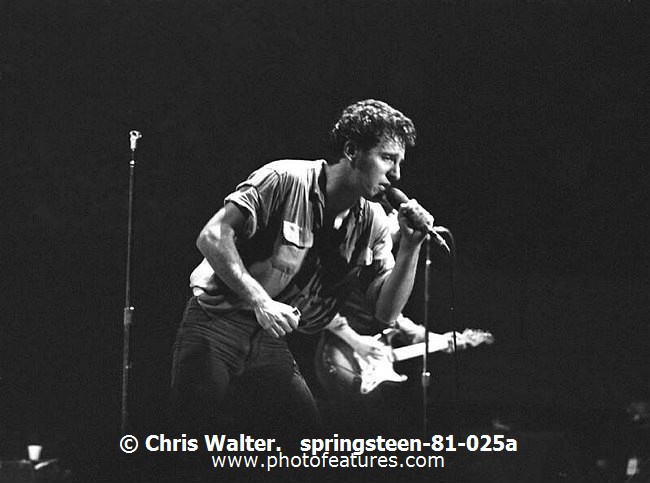Photo of Bruce Springsteen for media use , reference; springsteen-81-025a,www.photofeatures.com