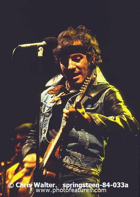 Photo of Bruce Springsteen for media use , reference; springsteen-84-033a,www.photofeatures.com