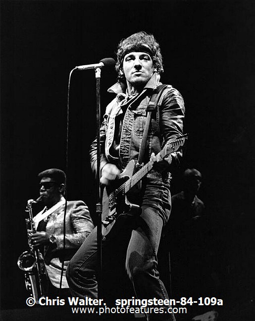 Photo of Bruce Springsteen for media use , reference; springsteen-84-109a,www.photofeatures.com