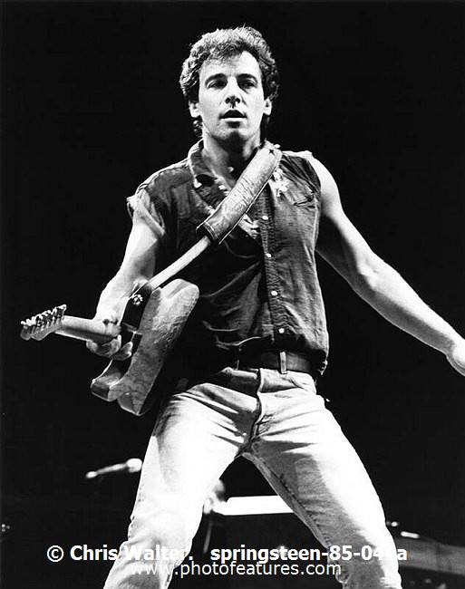 Photo of Bruce Springsteen for media use , reference; springsteen-85-044a,www.photofeatures.com