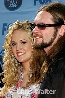 Winner Carrie Underwood and runner-up Bo Bice at arivals for American Idol at Kodak Theatre in Hollywood,25th May 2005