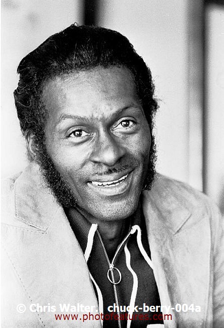 Photo of Chuck Berry for media use , reference; chuck-berry-004a,www.photofeatures.com