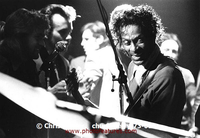 Photo of Chuck Berry for media use , reference; chuck-berry-73-013a,www.photofeatures.com