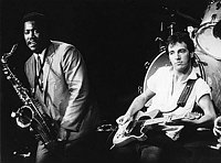 Photo of Bruce Springsteen 1980 with Clarence Clemons Los Angeles<br> Chris Walter<br>