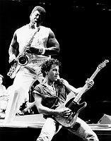 Photo of Bruce Springsteen and Clarence Clemons 1985