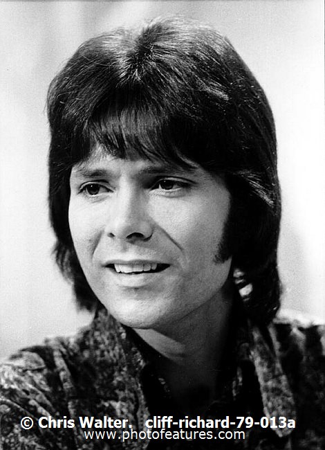 Photo of Cliff Richard for media use , reference; cliff-richard-79-013a,www.photofeatures.com