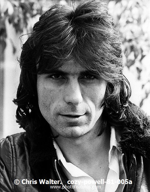 Photo of Cozy Powell for media use , reference; cozy-powell-81-005a,www.photofeatures.com