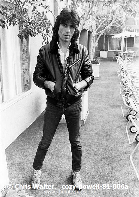 Photo of Cozy Powell for media use , reference; cozy-powell-81-006a,www.photofeatures.com