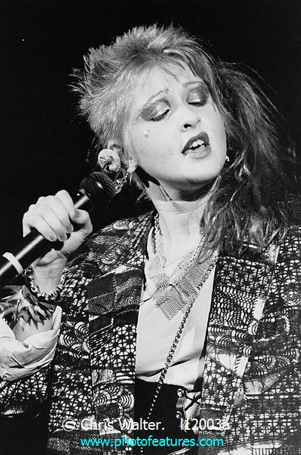 Photo of Cyndi Lauper for media use , reference; l12003a,www.photofeatures.com