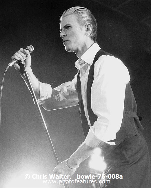 Photo of David Bowie for media use , reference; bowie-76-008a,www.photofeatures.com