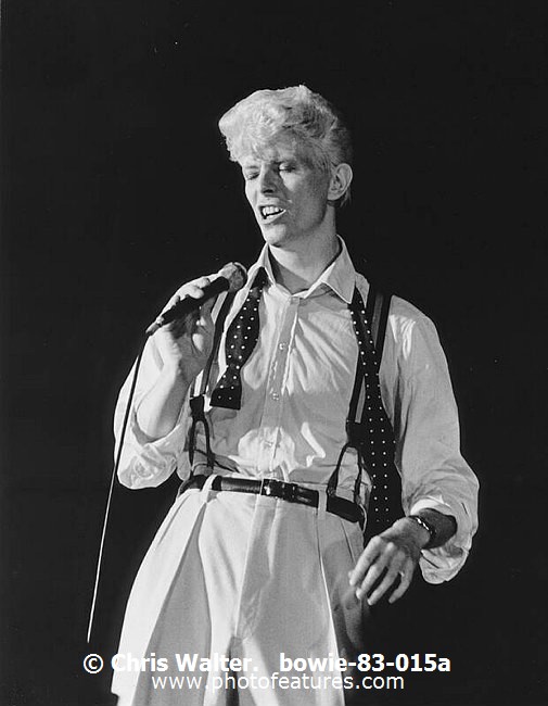 Photo of David Bowie for media use , reference; bowie-83-015a,www.photofeatures.com