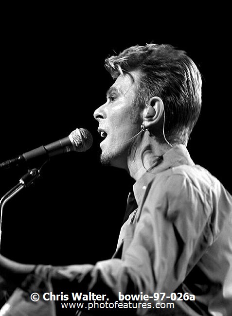 Photo of David Bowie for media use , reference; bowie-97-026a,www.photofeatures.com