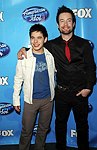 Photo of David Archuleta and David Cook afterthe 2008 American Idol Final Show at the Nokia Theatre in Los Angeles, May 20th 2008.<br>