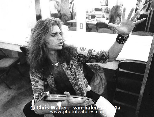 Photo of David Lee Roth for media use , reference; van-halen-78-001a,www.photofeatures.com